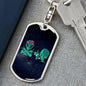 Cool Aliens Dog Tag Pendant Keychain Stainless Steel or 18k Gold-Express Your Love Gifts