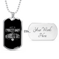 Cool Beard And Tats Dad Dog Tag Stainless Steel or 18k Gold 24" Chain-Express Your Love Gifts