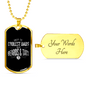 Cool Beard And Tats Dad Dog Tag Stainless Steel or 18k Gold 24" Chain-Express Your Love Gifts