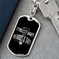 Cool Beard And Tats Swivel Keychain Dog Tag Stainless Steel or 18k Gold-Express Your Love Gifts