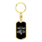 Cool Beard And Tats Swivel Keychain Dog Tag Stainless Steel or 18k Gold-Express Your Love Gifts