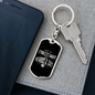 Cool Beard And Tats Swivel Keychain Dog Tag Stainless Steel or 18k Gold-Express Your Love Gifts