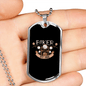 Cool Biker Necklace Stainless Steel or 18k Gold Dog Tag 24"-Express Your Love Gifts