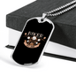 Cool Biker Necklace Stainless Steel or 18k Gold Dog Tag 24"-Express Your Love Gifts