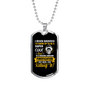 Cool Freaking Awesome Firefighter Gift Stainless Steel or 18k Gold Dog Tag 24" Chain-Express Your Love Gifts