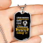Cool Freaking Awesome Firefighter Gift Stainless Steel or 18k Gold Dog Tag 24" Chain-Express Your Love Gifts