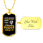Cool Freaking Awesome Firefighter Gift Stainless Steel or 18k Gold Dog Tag 24" Chain-Express Your Love Gifts