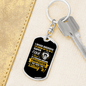 Cool Freaking Awesome Firefighter Keychain Stainless Steel or 18k Gold Dog Tag Keyring-Express Your Love Gifts