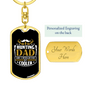 Cool Hunting Dad Keychain Stainless Steel or 18k Gold Dog Tag Keyring-Express Your Love Gifts