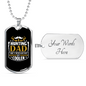 Cool Hunting Dad Necklace Stainless Steel or 18k Gold Dog Tag 24" Chain-Express Your Love Gifts