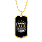 Cool Hunting Dad Necklace Stainless Steel or 18k Gold Dog Tag 24" Chain-Express Your Love Gifts