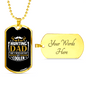 Cool Hunting Dad Necklace Stainless Steel or 18k Gold Dog Tag 24" Chain-Express Your Love Gifts