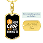 Cool Kids Are Buying Bitcoin Crypto Keychain Stainless Steel or 18k Gold Dog Tag Keyring-Express Your Love Gifts