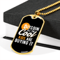 Cool Kids Are Buying Bitcoin Crypto Necklace Stainless Steel or 18k Gold Dog Tag 24" Chain-Express Your Love Gifts