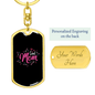 Cool Mom Keychain Stainless Steel or 18k Gold Dog Tag Keyring-Express Your Love Gifts