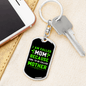 Cool Mother Green Mom Keychain Stainless Steel or 18k Gold Dog Tag Keyring-Express Your Love Gifts