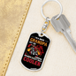 Cooler Biker Grandpa Keychain Stainless Steel or 18k Gold Dog Tag Keyring-Express Your Love Gifts