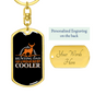 Cooler Regular Hunting Dad Keychain Stainless Steel or 18k Gold Dog Tag Keyring-Express Your Love Gifts