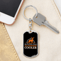Cooler Regular Hunting Dad Keychain Stainless Steel or 18k Gold Dog Tag Keyring-Express Your Love Gifts