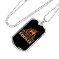 Cooler Regular Hunting Dad Necklace Stainless Steel or 18k Gold Dog Tag 24" Chain-Express Your Love Gifts