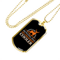 Cooler Regular Hunting Dad Necklace Stainless Steel or 18k Gold Dog Tag 24" Chain-Express Your Love Gifts