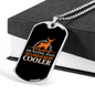 Cooler Regular Hunting Dad Necklace Stainless Steel or 18k Gold Dog Tag 24" Chain-Express Your Love Gifts