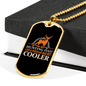 Cooler Regular Hunting Dad Necklace Stainless Steel or 18k Gold Dog Tag 24" Chain-Express Your Love Gifts