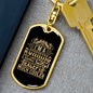 Cooler Running Mom Keychain Stainless Steel or 18k Gold Dog Tag Keyring-Express Your Love Gifts