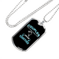 Coouples Together Fishing Necklace Stainless Steel or 18k Gold Dog Tag 24" Chain-Express Your Love Gifts