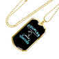 Coouples Together Fishing Necklace Stainless Steel or 18k Gold Dog Tag 24" Chain-Express Your Love Gifts