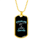Coouples Together Fishing Necklace Stainless Steel or 18k Gold Dog Tag 24" Chain-Express Your Love Gifts