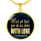 Corinthians Verse Necklace With Love Circle Pendant Stainless Steel or 18k Gold 18-22"-Express Your Love Gifts