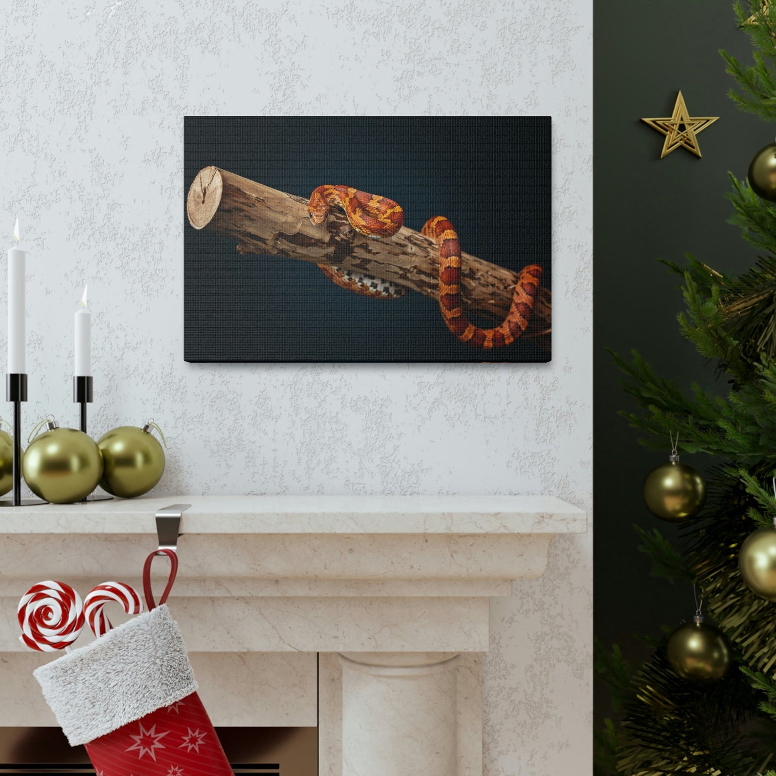 Scripture Walls Corn Snake Hunting Corn Snake on Hunt Print Animal Wall Art Wildlife Canvas Prints Wall Art Ready to Hang Unframed-Express Your Love Gifts