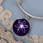 Cosmos (ATOM) Bracelet Stainless Steel or 18k Gold Circle Bangle-Express Your Love Gifts