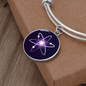 Cosmos (ATOM) Bracelet Stainless Steel or 18k Gold Circle Bangle-Express Your Love Gifts