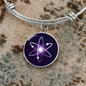 Cosmos (ATOM) Bracelet Stainless Steel or 18k Gold Circle Bangle-Express Your Love Gifts
