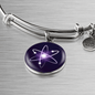 Cosmos (ATOM) Bracelet Stainless Steel or 18k Gold Circle Bangle-Express Your Love Gifts