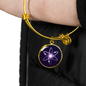 Cosmos (ATOM) Bracelet Stainless Steel or 18k Gold Circle Bangle-Express Your Love Gifts
