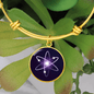 Cosmos (ATOM) Bracelet Stainless Steel or 18k Gold Circle Bangle-Express Your Love Gifts