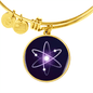 Cosmos (ATOM) Bracelet Stainless Steel or 18k Gold Circle Bangle-Express Your Love Gifts