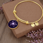Cosmos (ATOM) Bracelet Stainless Steel or 18k Gold Circle Bangle-Express Your Love Gifts