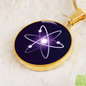 Cosmos (ATOM) Circle Necklace Stainless Steel or 18k Gold 18-22"-Express Your Love Gifts