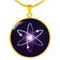 Cosmos (ATOM) Circle Necklace Stainless Steel or 18k Gold 18-22"-Express Your Love Gifts