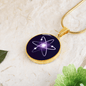 Cosmos (ATOM) Circle Necklace Stainless Steel or 18k Gold 18-22"-Express Your Love Gifts