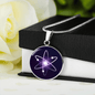 Cosmos (ATOM) Circle Necklace Stainless Steel or 18k Gold 18-22"-Express Your Love Gifts
