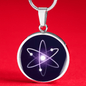 Cosmos (ATOM) Circle Necklace Stainless Steel or 18k Gold 18-22"-Express Your Love Gifts