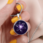 Cosmos (ATOM) Circle Necklace Stainless Steel or 18k Gold 18-22"-Express Your Love Gifts
