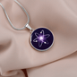 Cosmos (ATOM) Circle Necklace Stainless Steel or 18k Gold 18-22"-Express Your Love Gifts