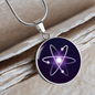 Cosmos (ATOM) Circle Necklace Stainless Steel or 18k Gold 18-22"-Express Your Love Gifts
