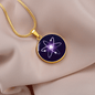 Cosmos (ATOM) Circle Necklace Stainless Steel or 18k Gold 18-22"-Express Your Love Gifts